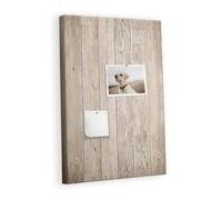 Panneau liège horizontal | tableau mural multifonction pour bureau école maison | idéal pour planifier tâches notes photos et idées créatives - 40x60 - coloré - Vieux bois