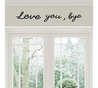 Panneau « Love You Bye » - Décoration murale unique au-dessus de la porte - Décoration murale d'amour pour chambre à coucher et couloir - Cadeau idéal pour une nouvelle maison