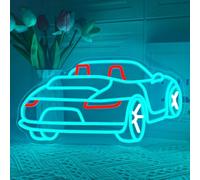 Panneau Lumières Néon pour Voitures de Sport pour Décoration Murale | Alimentation USB Intensité Variable pour Chambre D'enfant Salle de Jeux Garages Grottes D'hommes Cadeau D'anniversaire