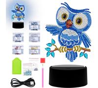 Panneau Lumineux Diy En Forme De Hibou De Marque De Peinture Au Diamant Enfant, Lampe De Table Jouets Faits À La Main Pour Enfants, Éclairage De Nuit, Cadeaux De Fête Des Enfants Et D'anniversaire