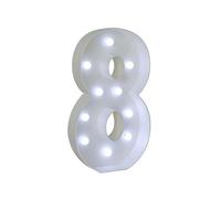 Panneau Lumineux LED Avec 10 Chiffres À Combiner Librement For Mariage, Anniversaire, Fête, Décoration De Maison, Remise De Diplôme, Blanc Froid Et Chaud(Number 8,Cold light)