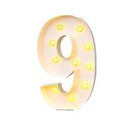 Panneau Lumineux LED Avec Chiffres De 0 À 9, Ballons Décoratifs, Idéal For La Maison, Les Fêtes, Festivals, Anniversaires(Number 9,70cm/2.3ft)