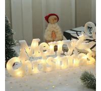 Panneau Lumineux LED avec Lettres de Joyeux Noël, Lettres LED, Lumières de Noël avec Corde Suspendue, Lettres Lumineuses de Noël, Joyeux Noël pour la Décoration de la Maison,