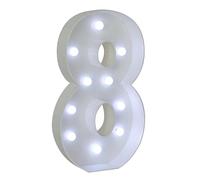 Panneau Lumineux LED Blanc Avec 10 Chiffres À Combiner Librement For Veilleuse, Mariage, Anniversaire, Fête Commémorative, Décoration De La Maison(Number 8,120cm/4ft)