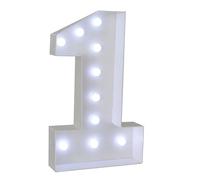Panneau Lumineux LED Blanc Avec 10 Chiffres À Combiner Librement For Veilleuse, Mariage, Anniversaire, Fête Commémorative, Décoration De La Maison(Number 1,100cm/3.3ft)