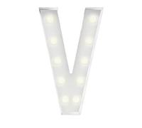 Panneau Lumineux LED Blanc Froid, Lettres Librement Combinables For Mariage, Anniversaire, Fête, Lampe En Carton Mousse Prédécoupée, Décoration De Maison(V,100cm/3.3ft)