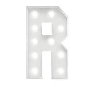 Panneau Lumineux LED Blanc Froid, Lettres Librement Combinables For Mariage, Anniversaire, Fête, Lampe En Carton Mousse Prédécoupée, Décoration De Maison(R,100cm/3.3ft)