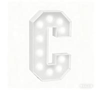 Panneau Lumineux LED Blanc Froid, Lettres Librement Combinables For Mariage, Anniversaire, Fête, Lampe En Carton Mousse Prédécoupée, Décoration De Maison(C,120cm/4ft)