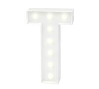 Panneau Lumineux LED Blanc Froid, Lettres Librement Combinables For Mariage, Anniversaire, Fête, Lampe En Carton Mousse Prédécoupée, Décoration De Maison(T,70cm/2.3ft)
