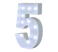 Panneau Lumineux LED Blanc Froid, Lettres Librement Combinables For Mariage, Anniversaire, Fête, Lampe En Carton Mousse Prédécoupée, Décoration De Maison(Number 5,100cm/3.3ft)