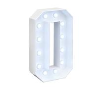 Panneau Lumineux LED Blanc Froid, Lettres Librement Combinables For Mariage, Anniversaire, Fête, Lampe En Carton Mousse Prédécoupée, Décoration De Maison(Number 0,120cm/4ft)
