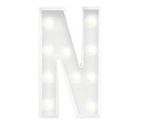 Panneau Lumineux LED Blanc Froid, Lettres Librement Combinables For Mariage, Anniversaire, Fête, Lampe En Carton Mousse Prédécoupée, Décoration De Maison(N,70cm/2.3ft)