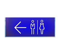 Panneau lumineux LED directionnel pour toilettes avec support mural pour projection