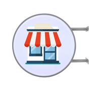 Panneau lumineux LED double face, rond, étanche IP67, diamètre 50 cm, montage mural, économie d'énergie 10 W, pour magasins, restaurants, supermarchés