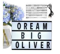 Panneau lumineux LED étanche avec 96 lettres de l'alphabet - Décoration pour chambre à coucher, école, événement, table de réunion, cour, mariage