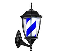 Panneau lumineux LED pour poteau de barbier, bandes lumineuses rotatives étanches pour Salon de coiffure, pour salon de coiffure extérieur/intérieur blue+white