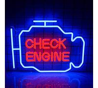 Panneau lumineux néon Check Engine pour mur, décoration murale, alimentation USB, pour pub, chambre d'adolescent, atelier de réparation, club, magasin de cave
