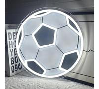 Panneau Lumineux Néon de Football pour Décoration Murale, Accessoires de Chambre, Panneau Lumineux LED à Intensité Variable sur le Thème du Sport, Alimenté par USB avec Interrupteur,32 x 32 cm