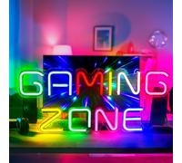 Panneau lumineux néon, one de jeu néon signe Enseigne au néon Cool alimentée par USB Art Décoration Murale pour Salle de Jeux chambre Bar faire la fête Garçons Cadeau pour les joueurs