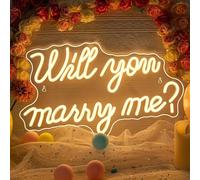 Panneau lumineux néon « Will You Marry Me » pour décoration murale, lettres LED pour demande en mariage, Saint-Valentin, petite amie