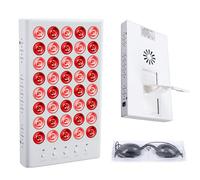 Panneau lumineux rouge 200 W Clinique Anti-âge 40 LED Panneau thérapeutique Soulagement de la douleur Lampe infrarouge avec support et double mode pour le visage, le cou, le corps, les muscles, le dos