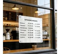 Panneau magnétique « Business Hours », lettres et chiffres changeables, affichage réutilisable pour vitrine, porte en verre, mur