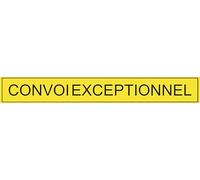 Panneau Magnétique Convoi Exceptionnel - Jaune Réfléchissant Haute Visibilité - Signalisation Véhicule - Fond Jaune + Texte Noir - Conforme réglementation - 110x40 ou 190x25 cm