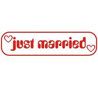'Panneau Magnétique "Just Married 30 x 8 cm