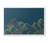 Panneau Magnétique Mural 60x40 minimalisme montagnard Cadre Blanc