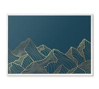 Panneau Magnétique Mural 70x50 minimalisme montagnard Cadre Blanc