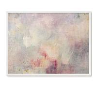 Panneau Magnétique Mural 80x60 abstraction pastel Cadre Blanc