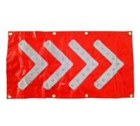 Panneau magnétique pliable en forme de flèche pour chantiers de construction, opérations d'incendie et de sauvetage, alerte de sécurité pour les lieux d'accident 45,7 x 83,8 cm