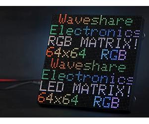 Panneau matrice LED RVB en couleur 64 x 64 4096 pixels - Pas de 2,5 mm - Luminosité réglable - Affichage du texte/image colorée/animation - Compatible avec Raspberry Pi/Raspberry Pi Pico/ESP32