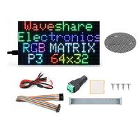 Panneau matriciel LED RVB couleur 2048, pas de 3 mm, 64 × 32 pixels Écran d'affichage compatible avec Raspberry Pi 5/4B/Zero 2W/Zero/Pico 2W/Pico 2W, ESP32, luminosité réglable, GOB-étanche