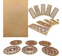 Panneau MDF en bois A4 | 300 x 210 x 1,2 mm Découpe laser 10 W 20 W 30 W 40 W CNC Routeur, modélisation, ajouré, bricolage, travaux manuels, finition polie, haute densité, bois de qualité (30)
