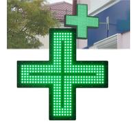 Panneau Médical En Forme De Croix avec Lumière LED, Panneau d'Affichage Publicitaire Électronique Super Brillant De 60x60 cm pour Pharmacie, Clinique, Hôpital, Magasin,D