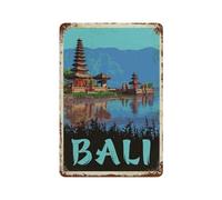 Panneau Métal Vintage,Bali : Un Paradis Tropical Époustouflant,Décoration Murale Rétro Plaque Fer Décoration Murale à Suspendre Cadeau pour Salon,Maison,Cuisine,Bar,Café,Jardin,Pub(20x30cm)-487