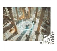 Panneau Métallique 38x26cm/1000pcs avec Exploring Ancient Ruins A Virtual Journey Through History pour Le Pub Ou Le Café, Cadeau De Noël pour Les Passionnés D’Ambiance Café