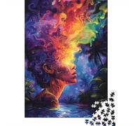 Panneau Métallique 52x38cm/1000pcs avec Lost in Dreams pour Le Salon, Décoration Murale pour Le Salon, Le Coin Lecture Et L’entrée