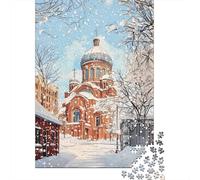 Panneau Métallique 70x50cm/1000pcs avec Winter Scene with Snowy Trees pour Le Pub Ou Le Café, Décoration Murale pour Un Espace Récemment Aménagé