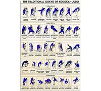 Panneau métallique de connaissance du Judo, affiche traditionnelle Gokyo du Kodokan, Plaque de décoration murale pour la maison, le Club et le bureau, 12x16 pouces