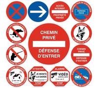 Panneau métallique de route sans panneau, alarme vidéo, accès interdit, propriété privée, chien d'attention, pas d'entrée, pas de stationnement, tour, panneau d'avertissement TYA0745-11