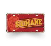 Panneau Métallique Japonais Style Plaque d’Immatriculation - Déco Murale Vintage avec Villes Japonaises - Souvenir de Voyage Asiatique - 30 x 15 cm (11 Shimane)