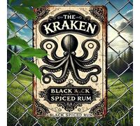 Panneau métallique vintage Kraken Black Spiced Rum de 20 x 30 cm (8 x 12 pouces), style à trous aléatoires, convient pour la maison, le bar, le repaire d'homme, la terrasse, le garage Taille UniqueFer