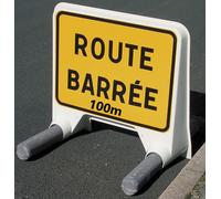 PANNEAU MISTRAL KC1 ROUTE BARREE D800 AVEC DISQUE DISTANCE T1 NADIA SIGNALISATION 201906