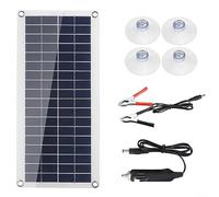 Panneau module monocristallin, kits de panneaux solaires 50 W systèmes photovoltaïques 12 volts chargeur contrôleur de charge pour camping, randonnée, bateau, camping-car, cam
