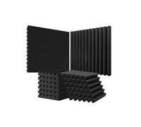 Panneau Mousse Acoustique Haute Densite Insonorisants 30x30x50cm Noir 36PCS