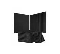 Panneau Mousse Acoustique lot 52, 30x30x2,5 cm, haute densité, insonorisant, studio, noir