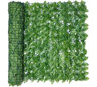 Panneau moustiquaire en forme de feuilles de lierre artificiel - 1 x 10 m - Treillis de jardin pour l'intimité et l'ombre - Bâche de balcon - Imitation maille de lierre vert clair pour terrasse et