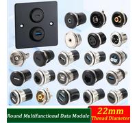 Panneau multi-interfaces modulaire de type C de qualité industrielle, Ethernet circulaire USB femelle, double Ports HDMI, adaptateur de châssis XLR montable CAT6